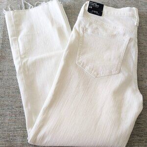 J.Crew Factory NWT Mid Rise Flare Crop Jeans White 28